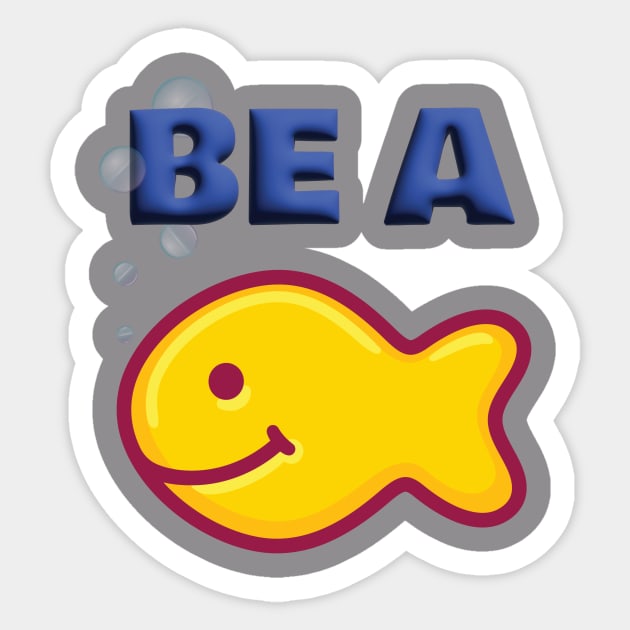 Be a Goldfish Sticker by PandaCustoms